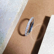 Natural White Diamond Eternity Ring D0.30ct 18K